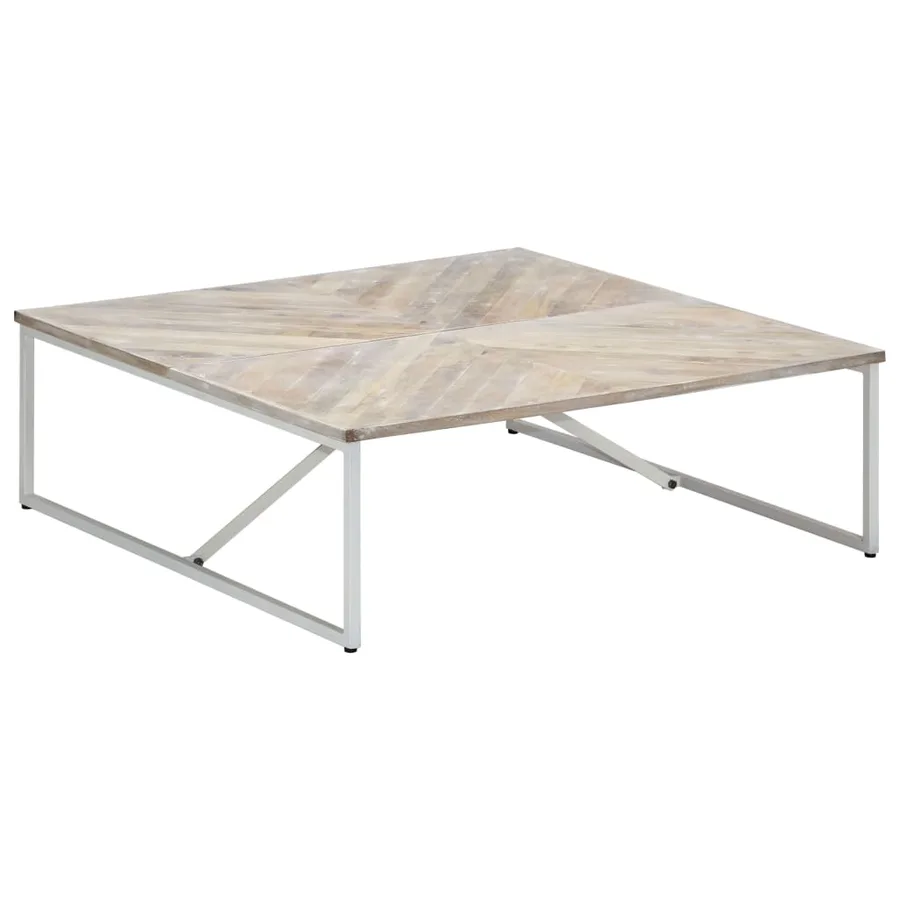 Table basse 110x110x36 cm Bois de manguier solide - 12