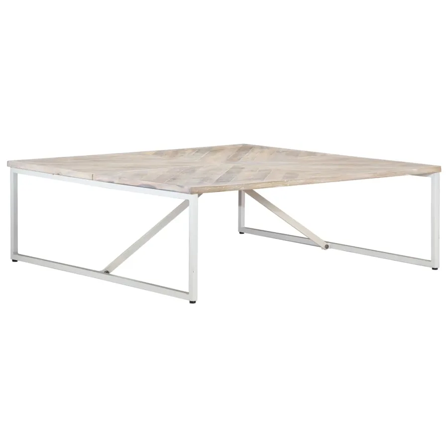 Table basse 110x110x36 cm Bois de manguier solide - 3