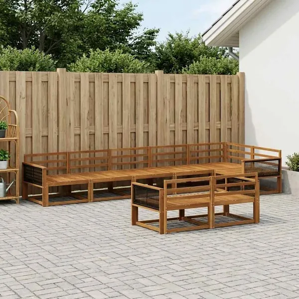 Ensemble de canapés d'extérieur 8 pc Naturel