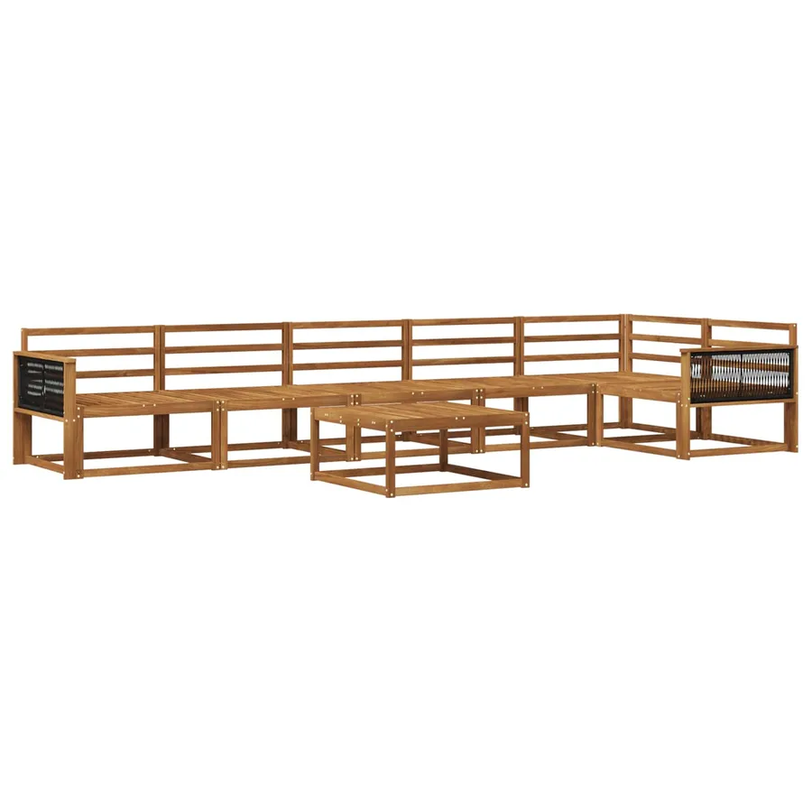Ensemble de canapés d'extérieur 7 pcs Naturel - 2