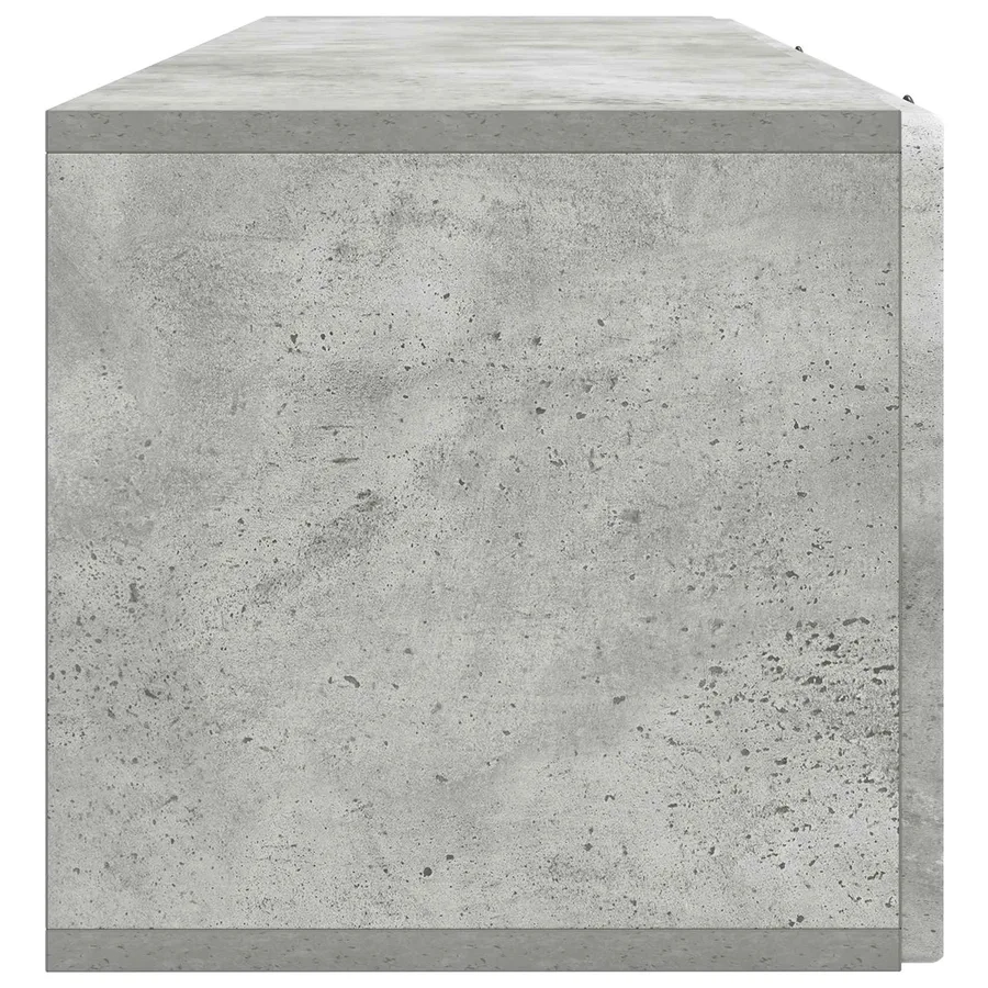 Meuble TV mural Gris béton 98 x 31 x 30 cm Bois d'ingénierie - 7
