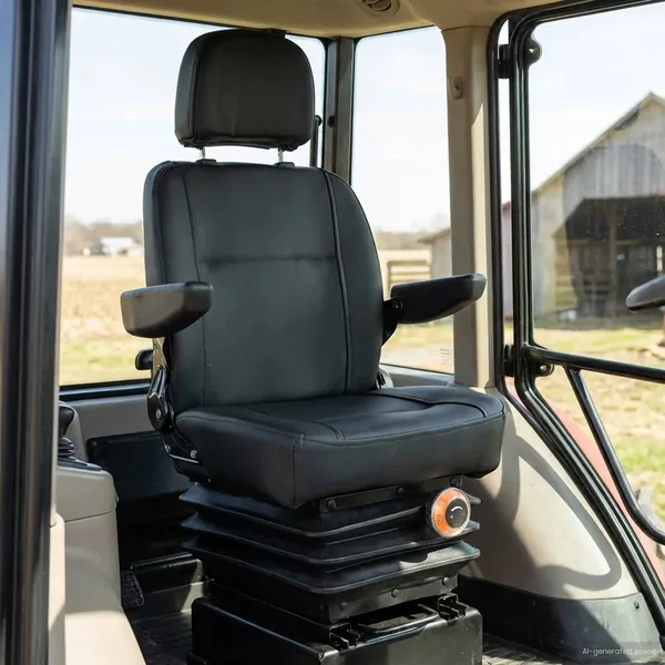 Siège de tracteur avec suspension Noir 56 x 57 x 87 cm