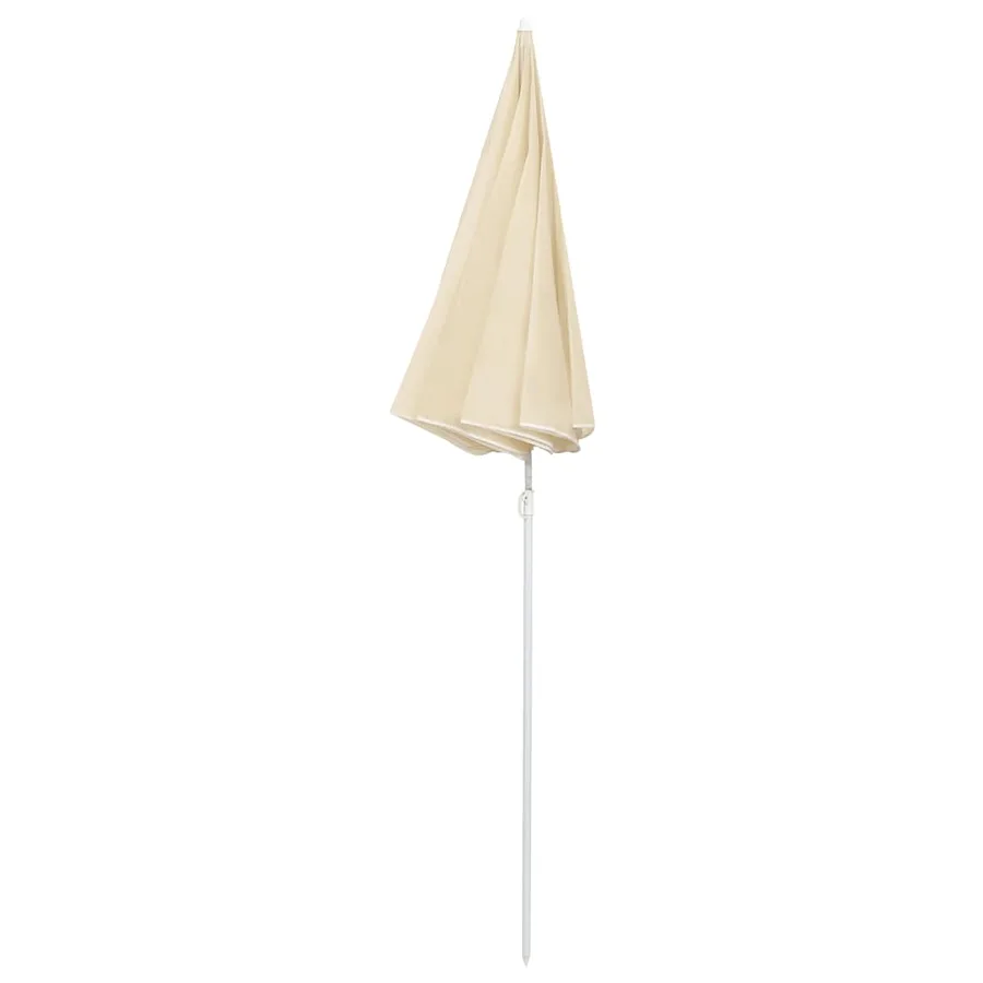 Parasol de jardin avec mât en acier sable 180 cm - 3