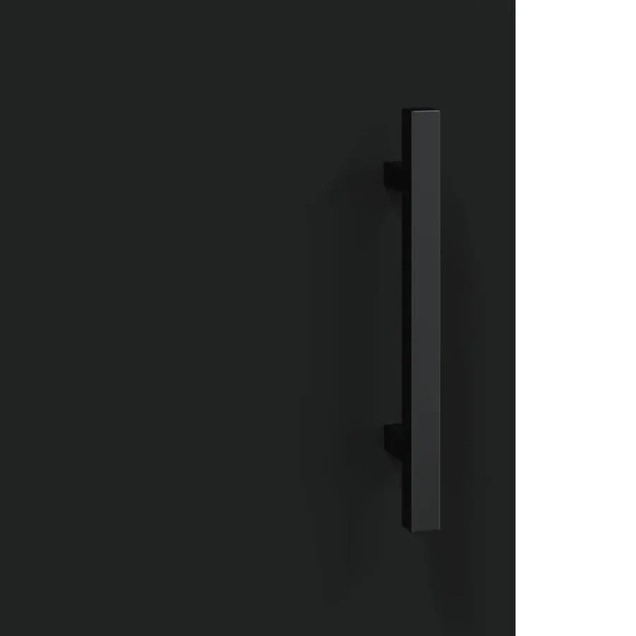 Buffet noir 100x36x60 cm bois d'ingénierie - 10