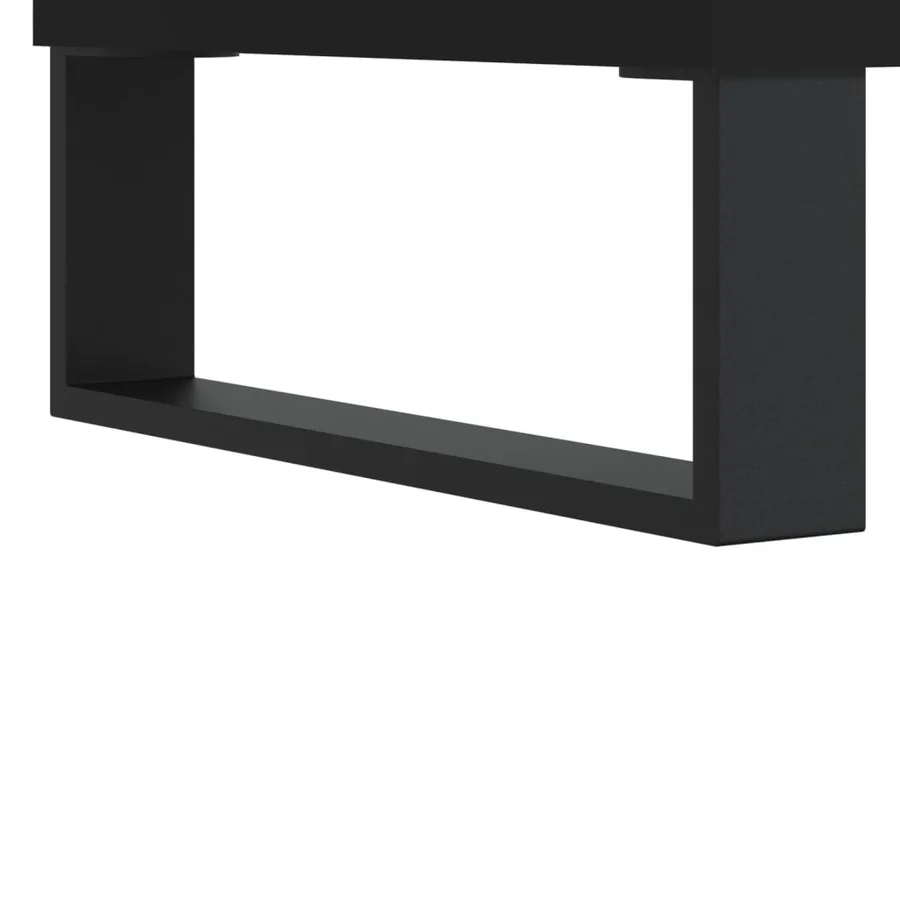 Buffet noir 100x36x60 cm bois d'ingénierie - 11