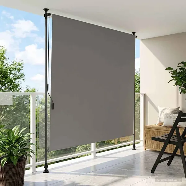 Store Roulant Extérieur Gris clair 200 x 270 cm
