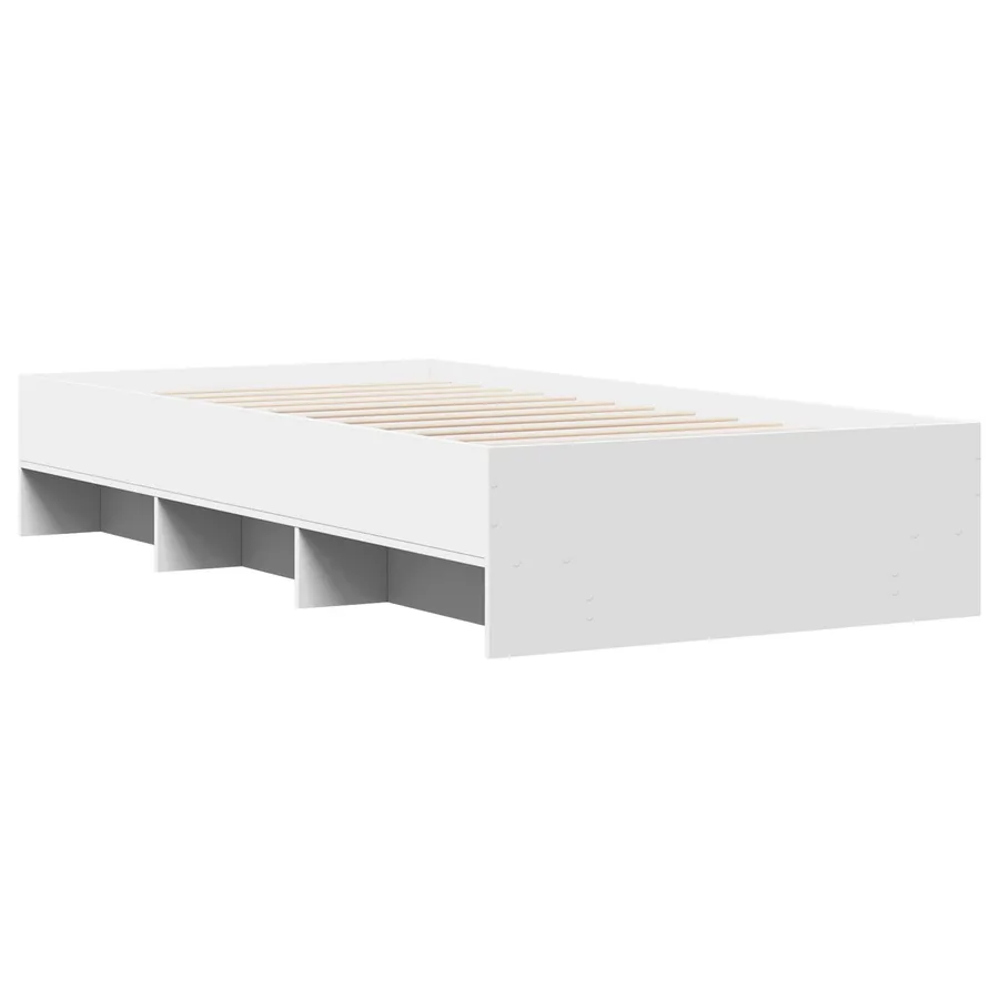 Cadre de lit avec étagère Blanc 80 x 200 cm Bois d'ingénierie - 6