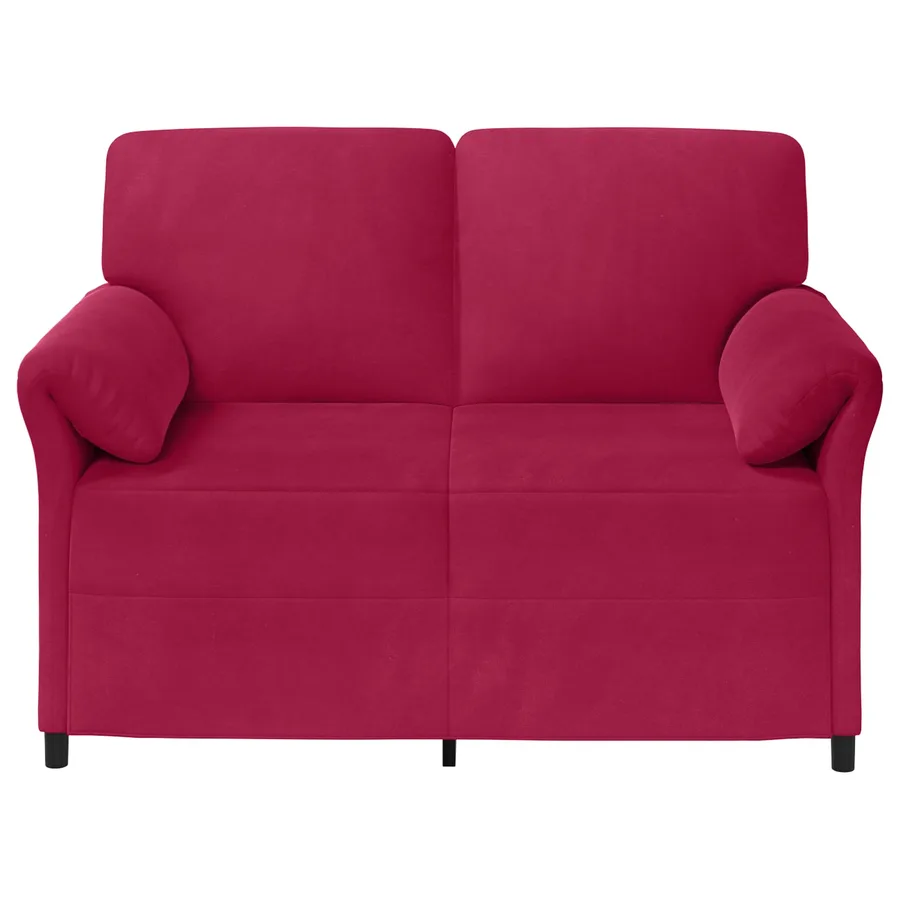 Sofa 2 places Bordeaux 138 x 83 x 95 cm Velours - 3