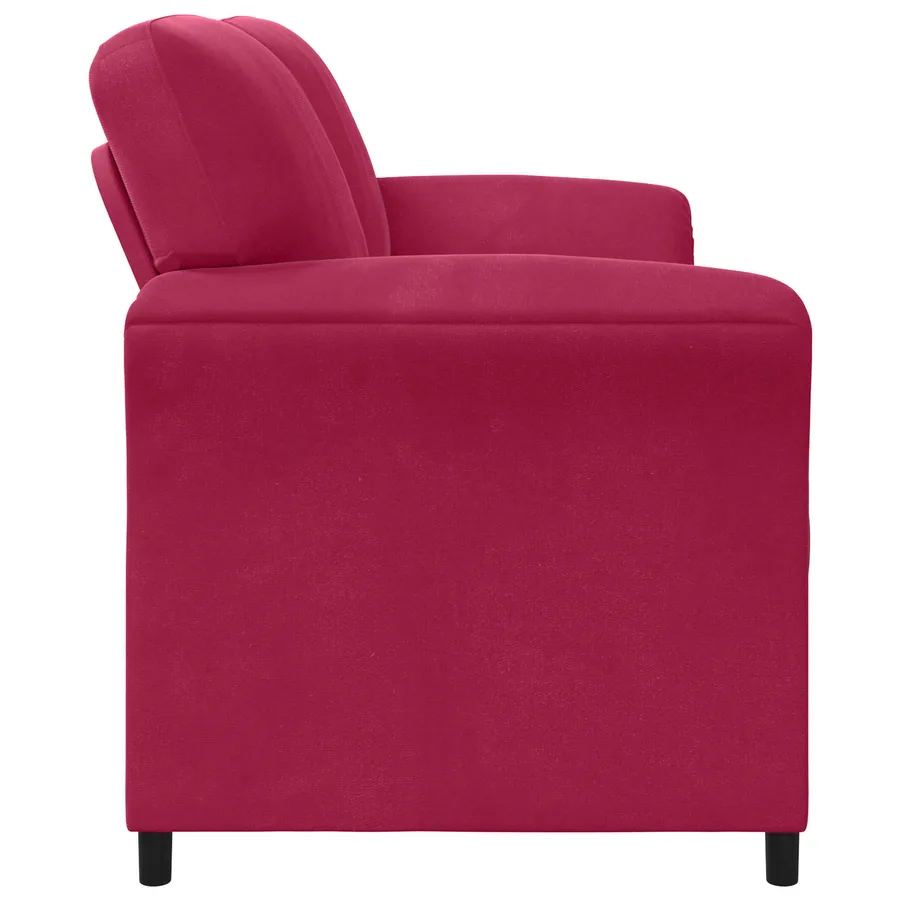 Sofa 2 places Bordeaux 138 x 83 x 95 cm Velours - 4