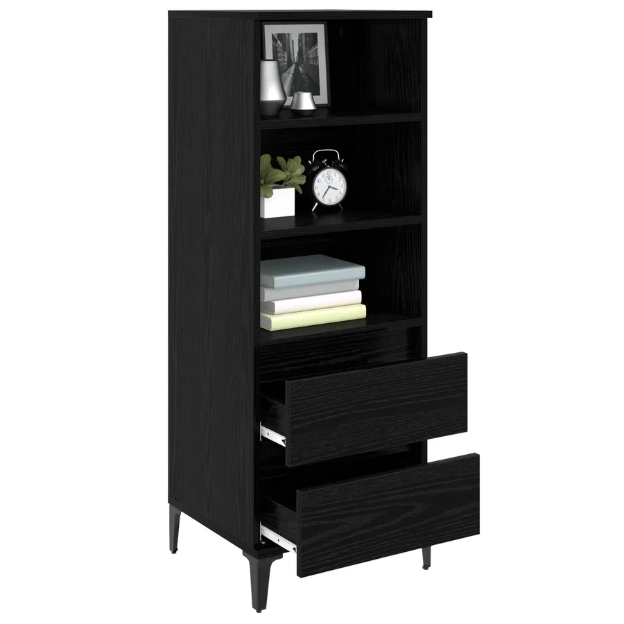 Haut Armoire Chêne noir 40 x 36 x 110 cm Bois d'ingénierie - 2