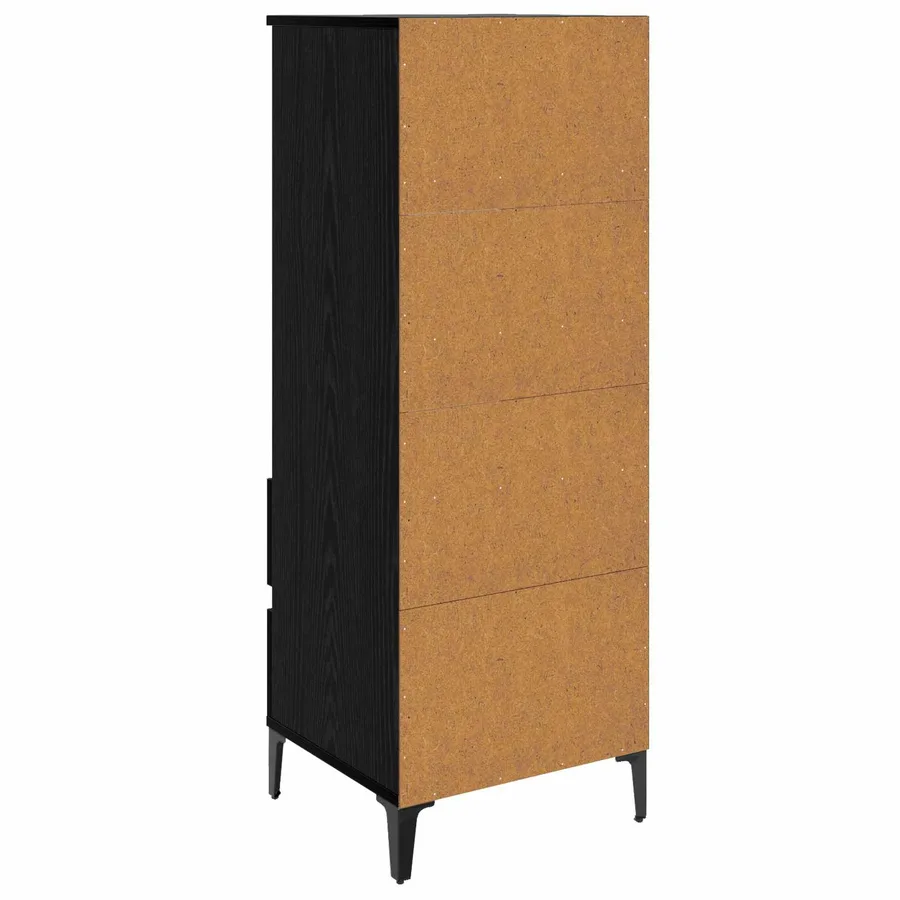 Haut Armoire Chêne noir 40 x 36 x 110 cm Bois d'ingénierie - 4