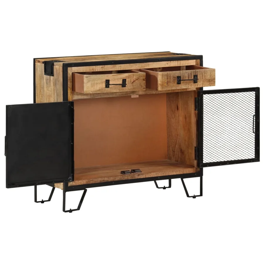 Buffet 80x31x71 cm Bois de manguier massif brut - 2