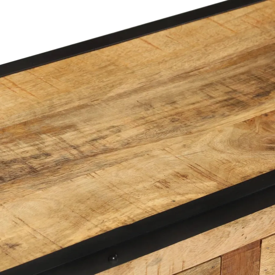 Buffet 80x31x71 cm Bois de manguier massif brut - 8