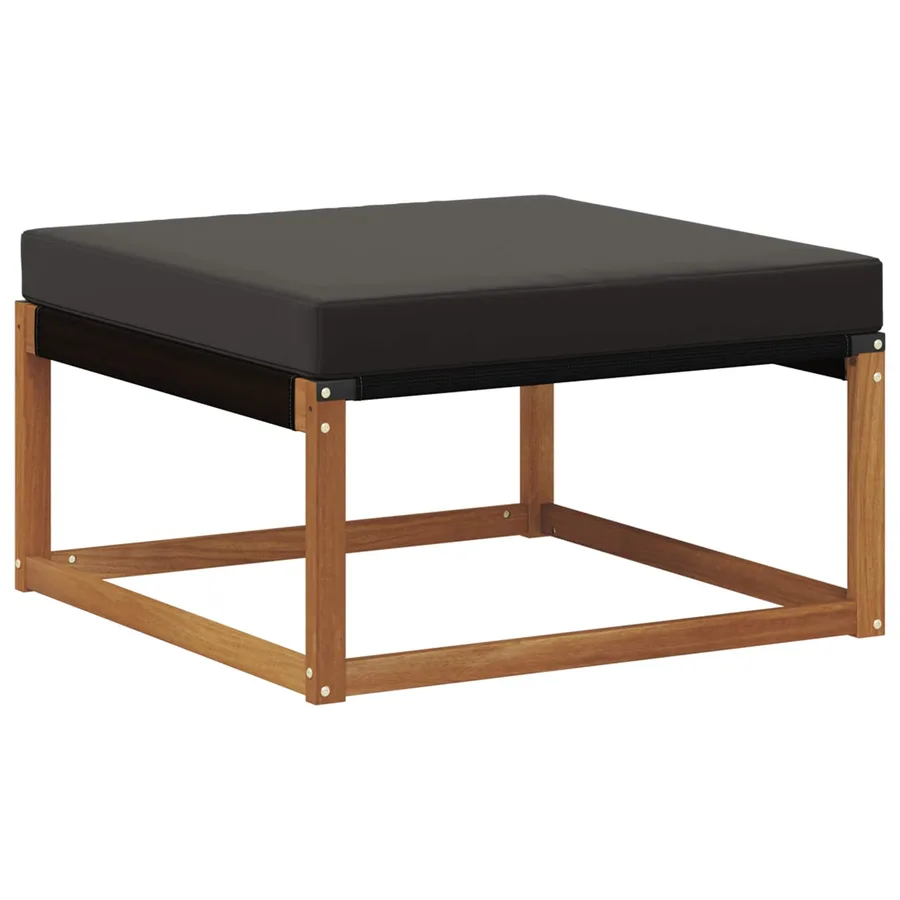 Ensemble de canapés d'extérieur 6 pcs Naturel et noir - 4