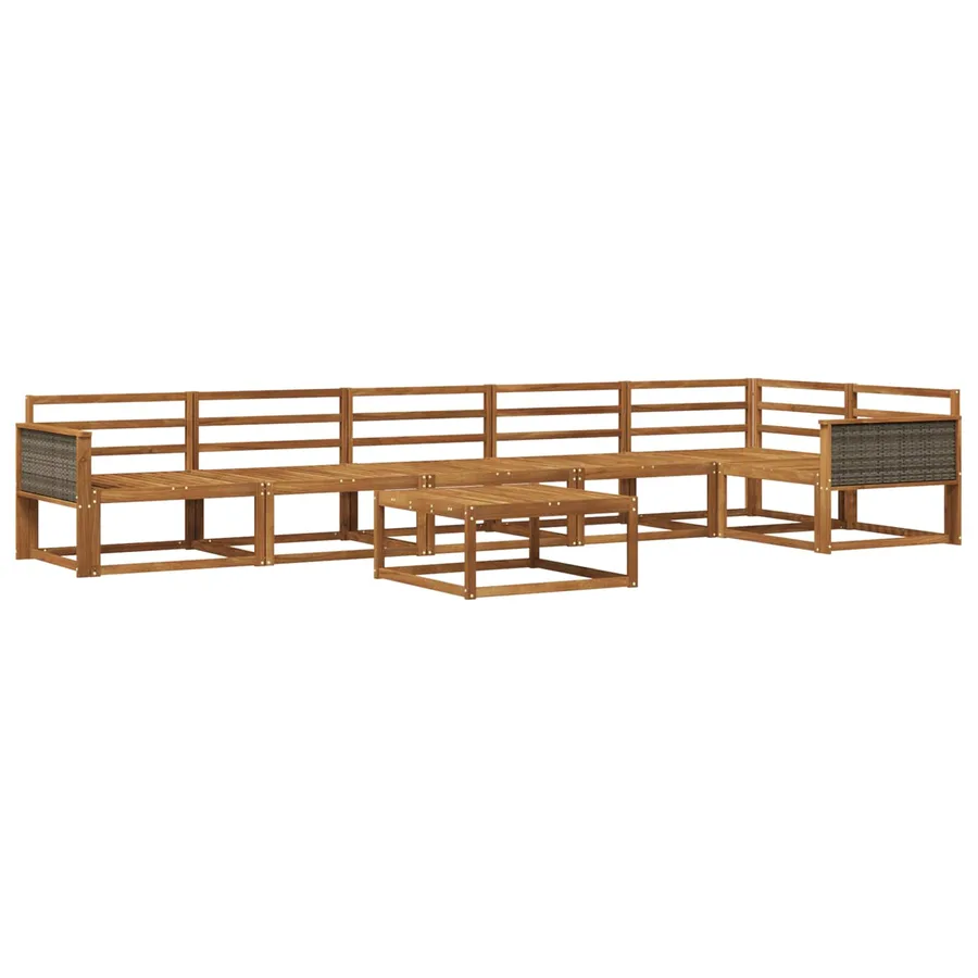 Ensemble de canapés d'extérieur 7 pcs Naturel - 2