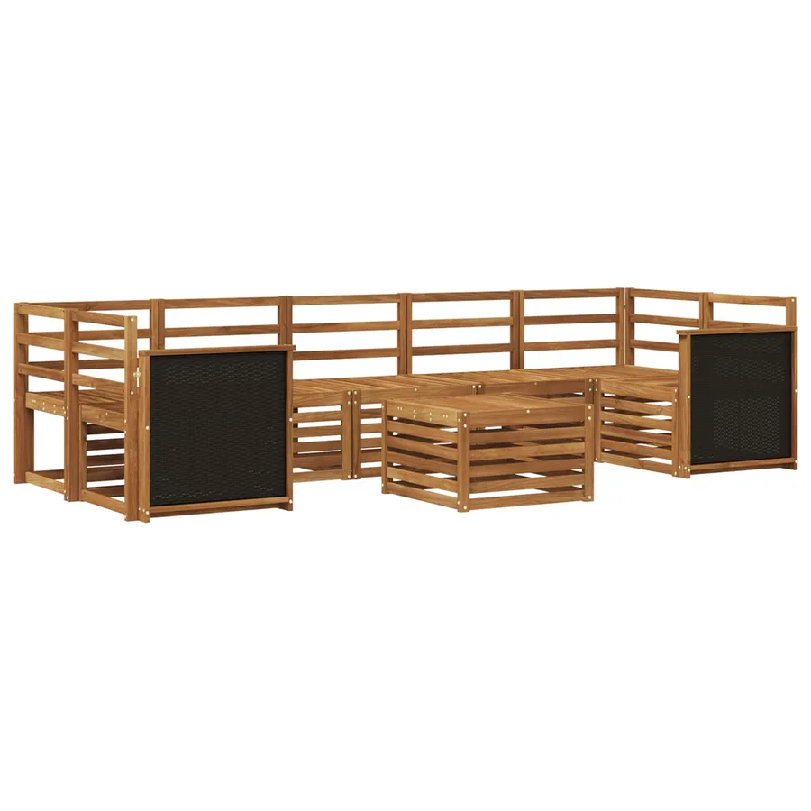 Ensemble de canapés d'extérieur 8 pcs Naturel - 2