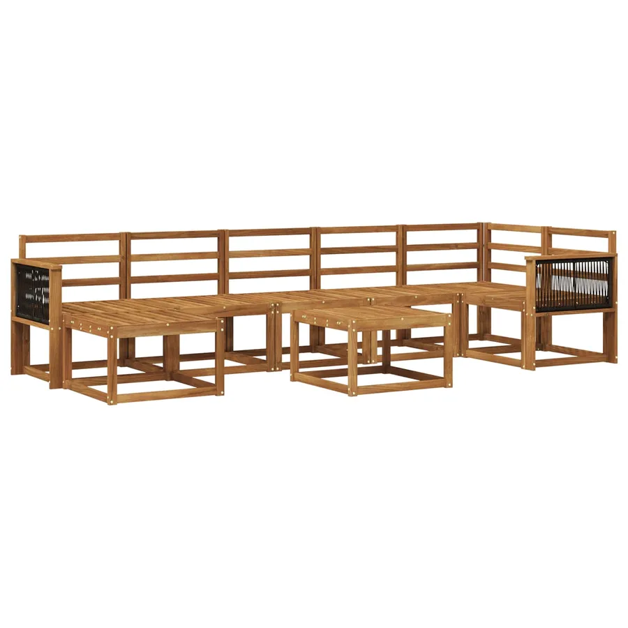 Ensemble de canapés d'extérieur 8 pcs Naturel - 2