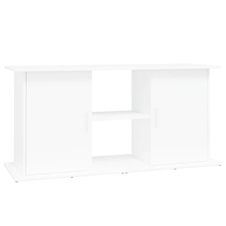 Support pour aquarium blanc 121x41x58 cm bois d'ingénierie - 2