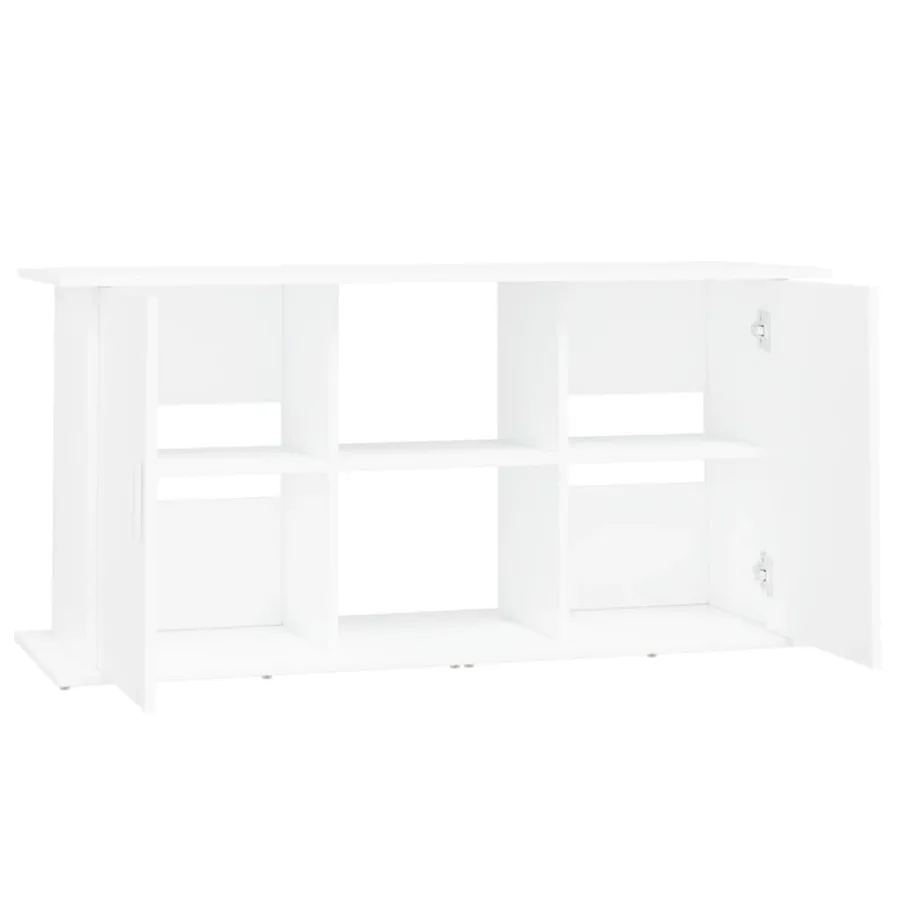 Support pour aquarium blanc 121x41x58 cm bois d'ingénierie - 6