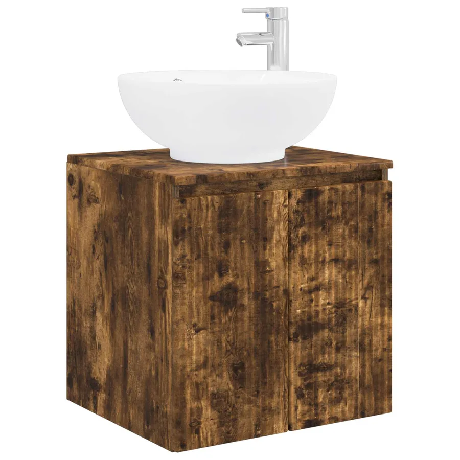 Ensemble d'armoire de salle de bain 5 pcs Chêne fumé - 5