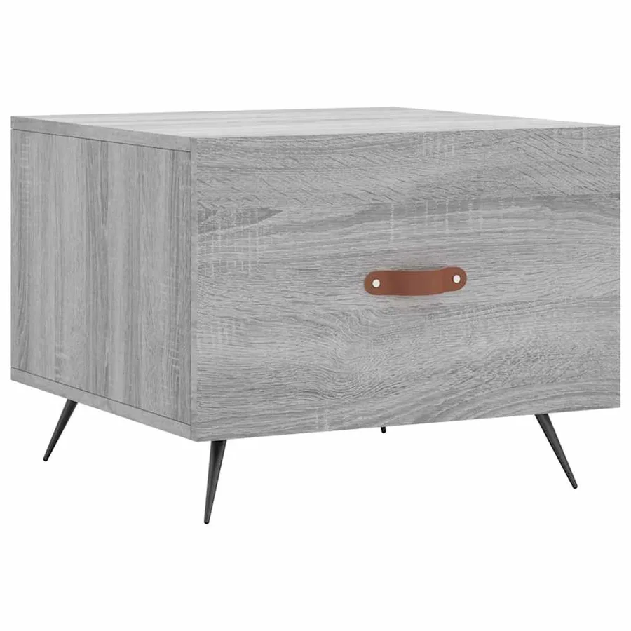 Table basse Sonoma gris 50x50x40 cm Bois d'ingénierie - 2