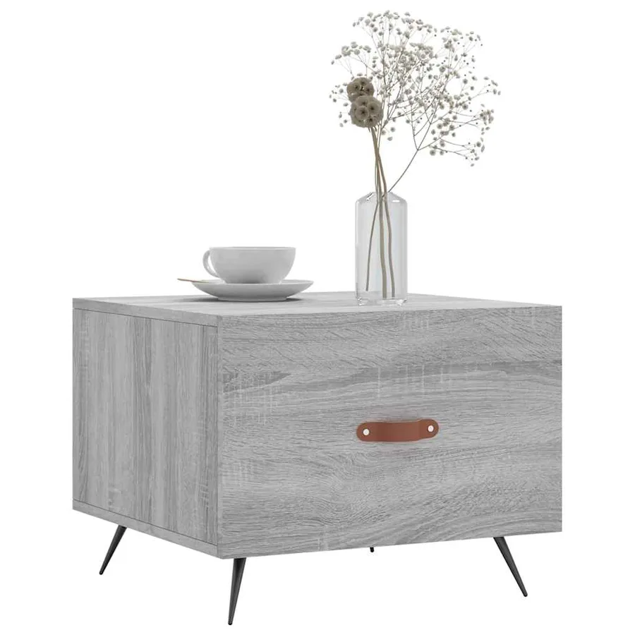 Table basse Sonoma gris 50x50x40 cm Bois d'ingénierie - 3