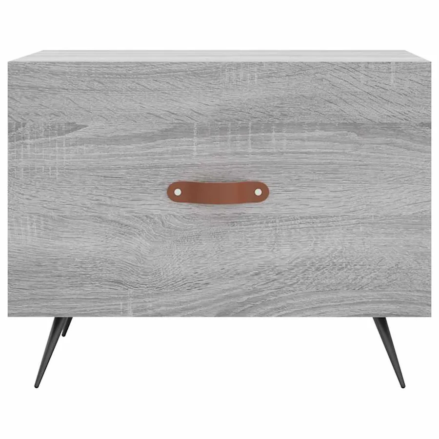 Table basse Sonoma gris 50x50x40 cm Bois d'ingénierie - 5