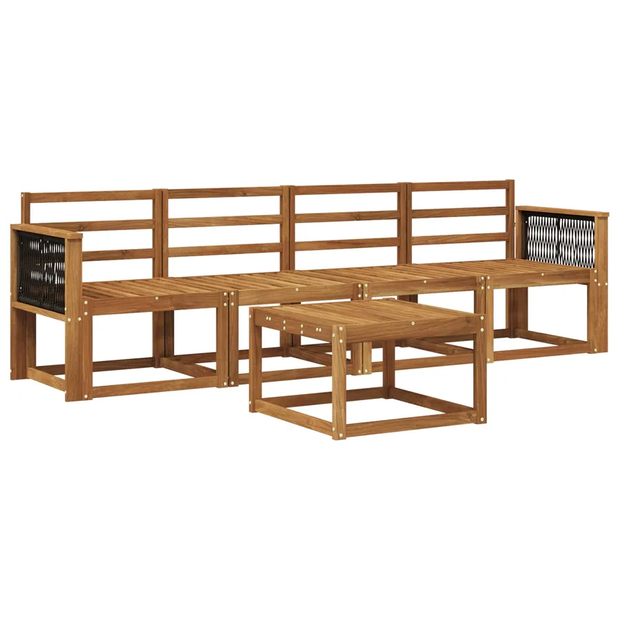 Ensemble de canapés d'extérieur 4 pcs Naturel - 2