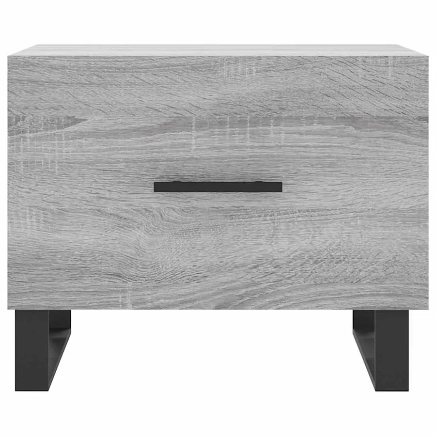 Table basse Sonoma gris 50x50x40 cm Bois d'ingénierie - 5