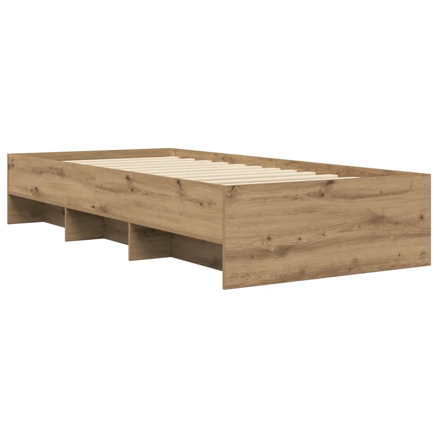 Cadre de lit Chêne artisanal 80 x 200 cm Bois d'ingénierie - 2