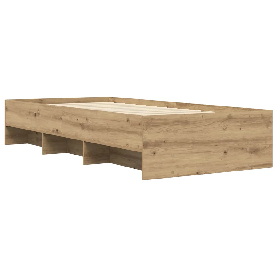 Cadre de lit Chêne artisanal 80 x 200 cm Bois d'ingénierie - 5