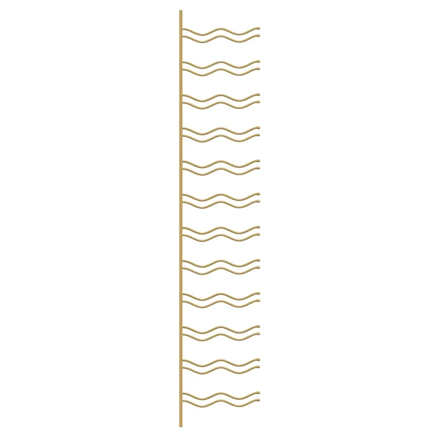Casier à vin mural pour 24 bouteilles Doré Fer - 6