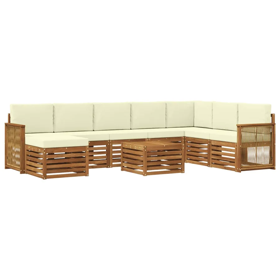 Ensemble de canapés d'extérieur 7 pcs Naturel et Crème - 2