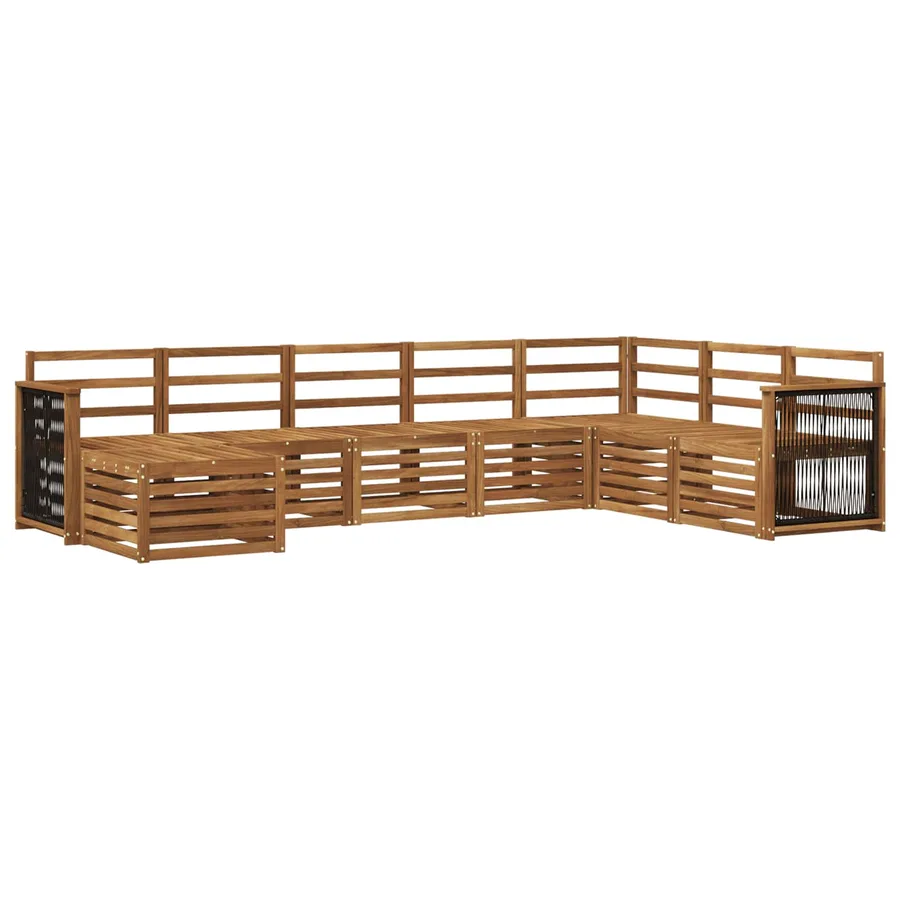 Ensemble de canapés d'extérieur 6 pcs Naturel - 2
