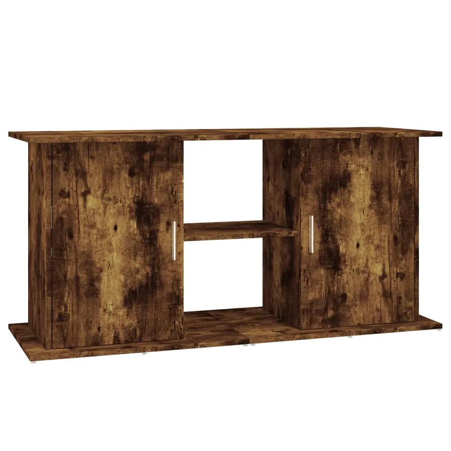 Support pour aquarium chêne fumé 121x41x58 cm bois d'ingénierie - 2