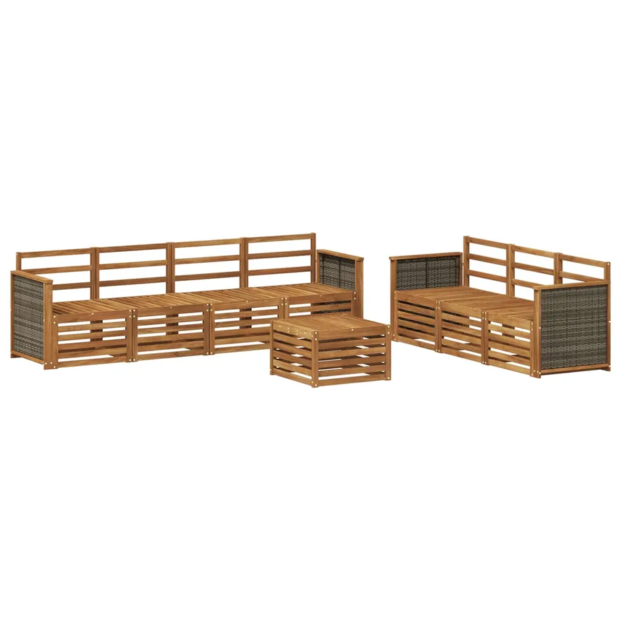 Ensembles de canapés 8 pcs Bois d'Acacia Massif - 2