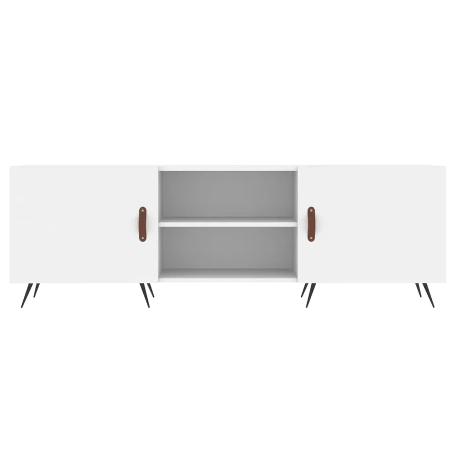 Meuble TV blanc 150x30x50 cm bois d'ingénierie - 5