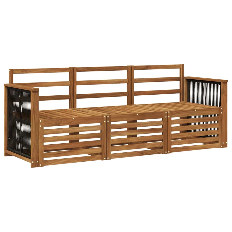 Ensembles de canapés 3 pcs Bois d'Acacia Massif - 2