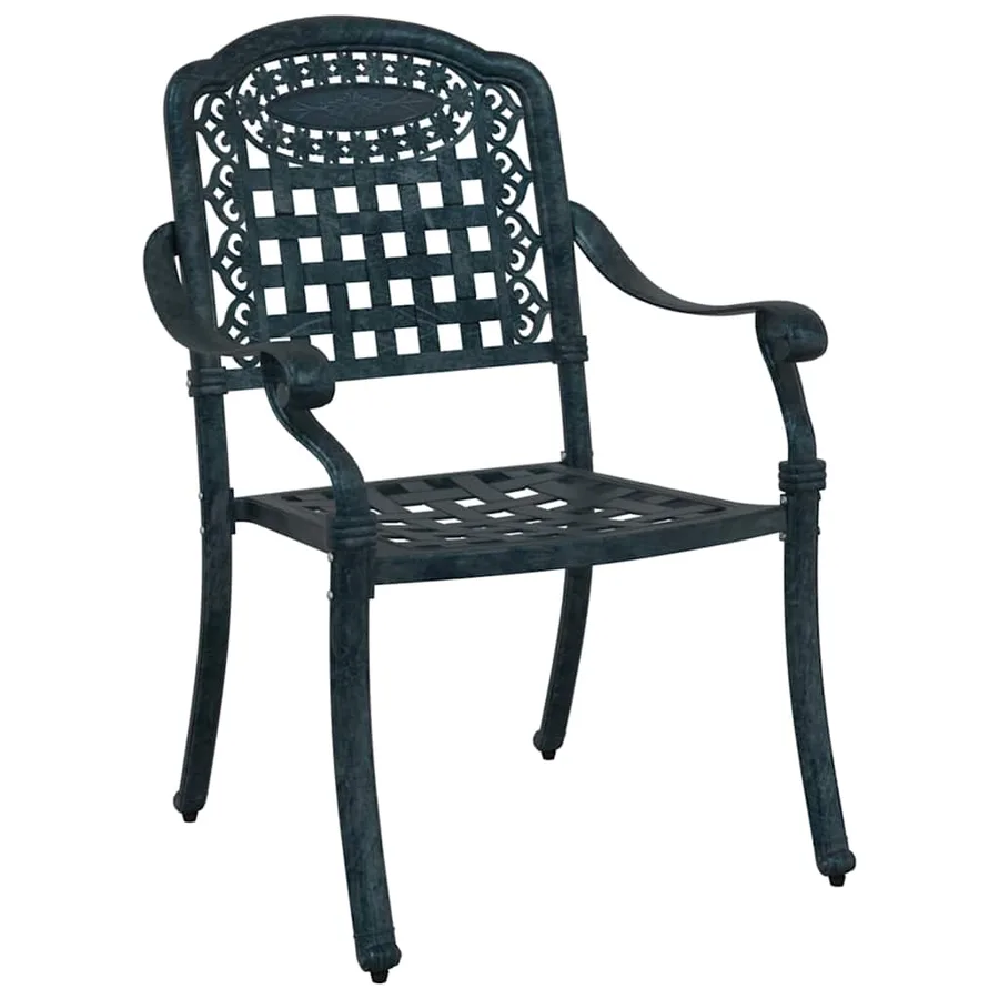 Ensemble de salle à manger pour jardin 7 pcs Vert Aluminium - 6