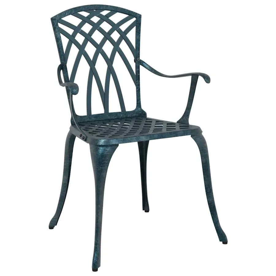 Ensemble de salle à manger pour jardin 5 pcs Vert Aluminium - 6