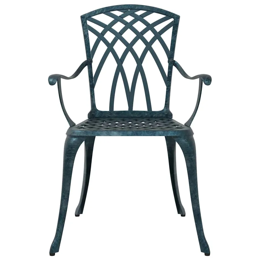 Ensemble de salle à manger pour jardin 5 pcs Vert Aluminium - 9