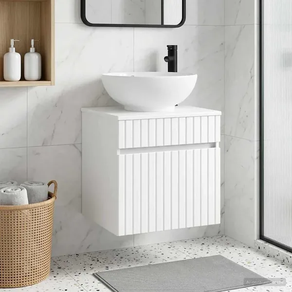 Meuble de lavabo mural Blanc 49 x 44,5 x 66,5 cm