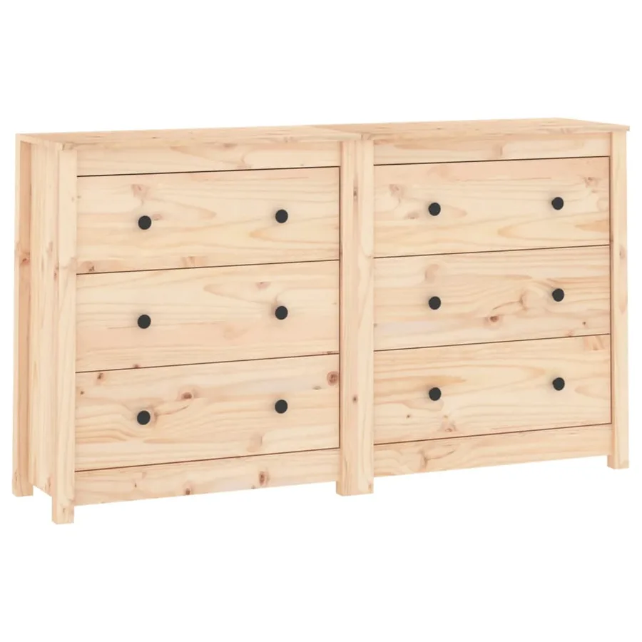 Buffet 140x35x80 cm Bois massif de pin - 2