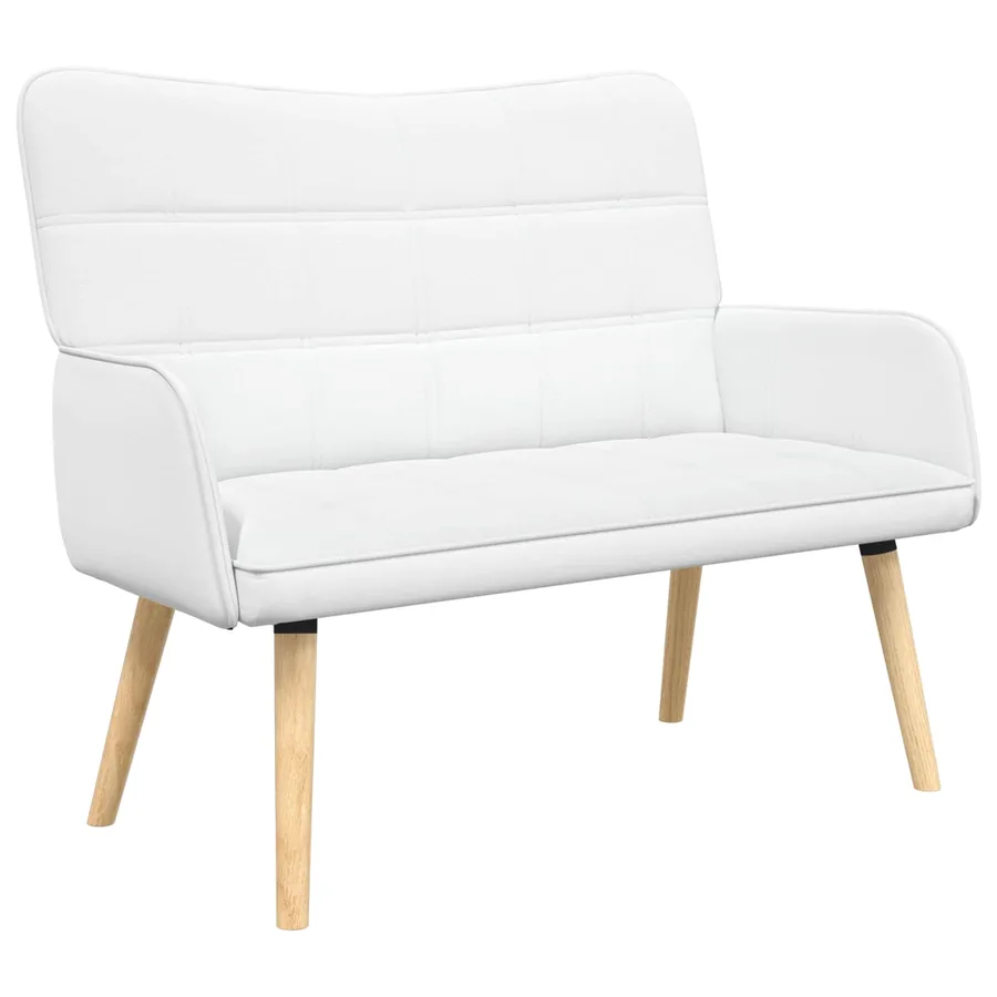 Sofa 2 places Blanc 115 x 61 x 87 cm Tissu - 2