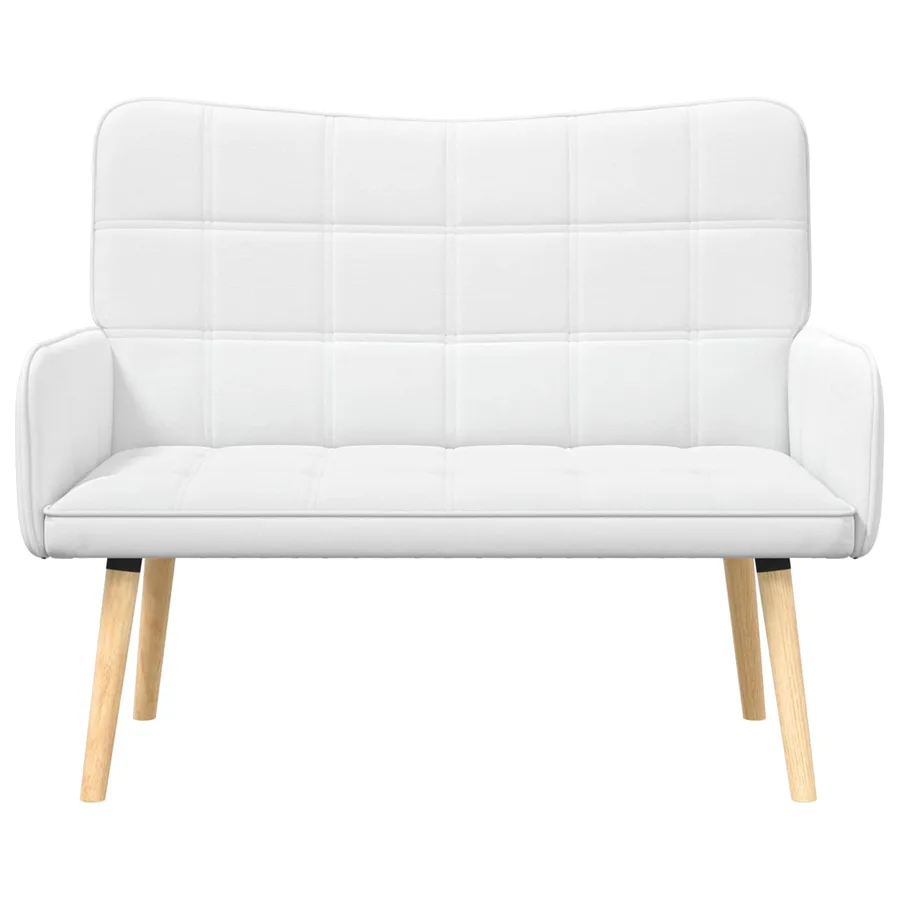 Sofa 2 places Blanc 115 x 61 x 87 cm Tissu - 4