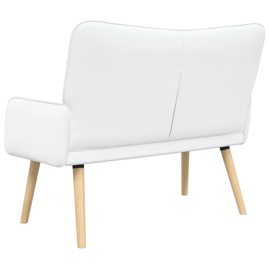 Sofa 2 places Blanc 115 x 61 x 87 cm Tissu - 6