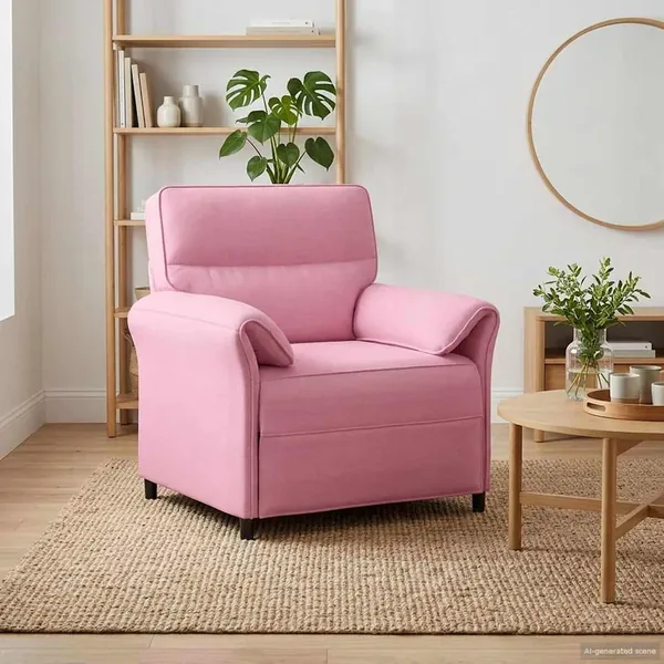 Canapé 100% polyester, cadre en métal, MDF, Contreplaqué