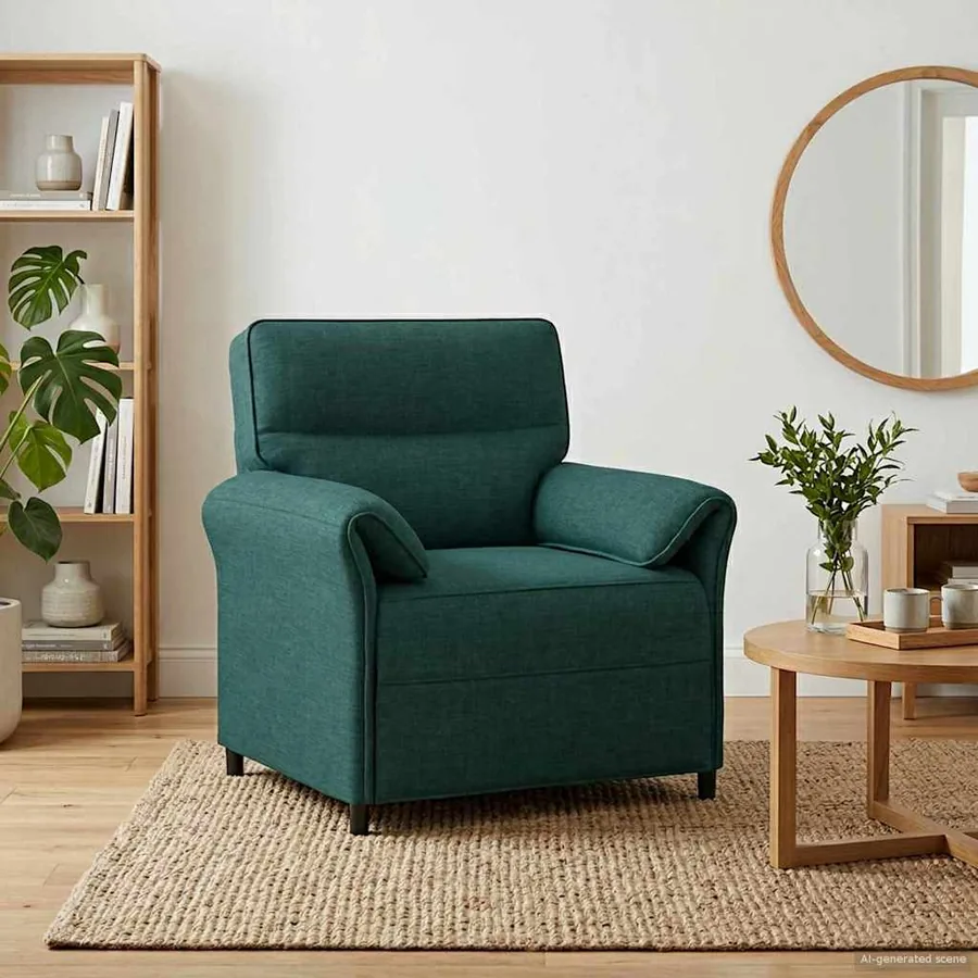 Canapé 100% polyester, cadre en métal, MDF, Contreplaqué