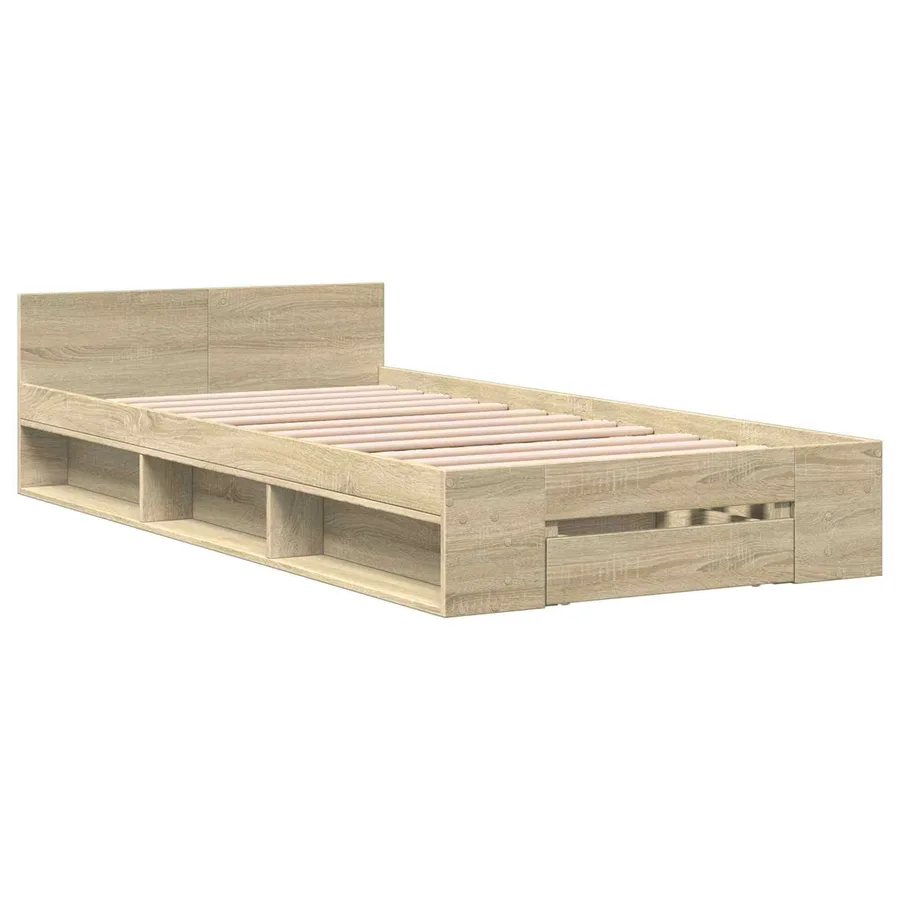 Cadre de lit avec rangement Chêne Sonoma 80 x 200 cm - 3