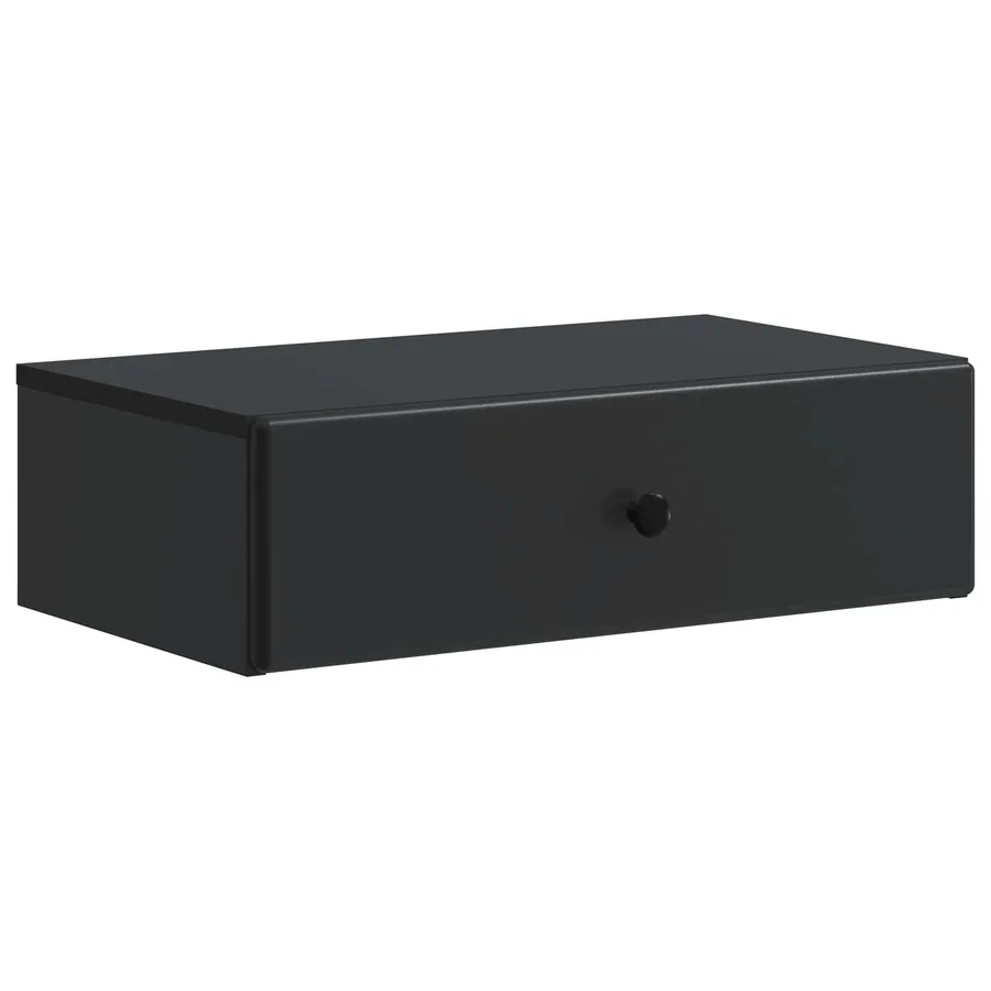 Table d'appoint murale Noir 59 x 34,5 x 17 cm Bois d'ingénierie - 2